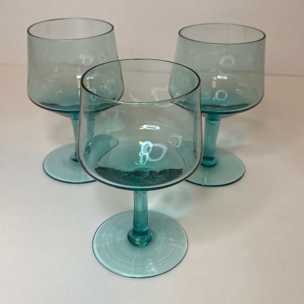 Set of 3 Liquor Glasses in Turquoise